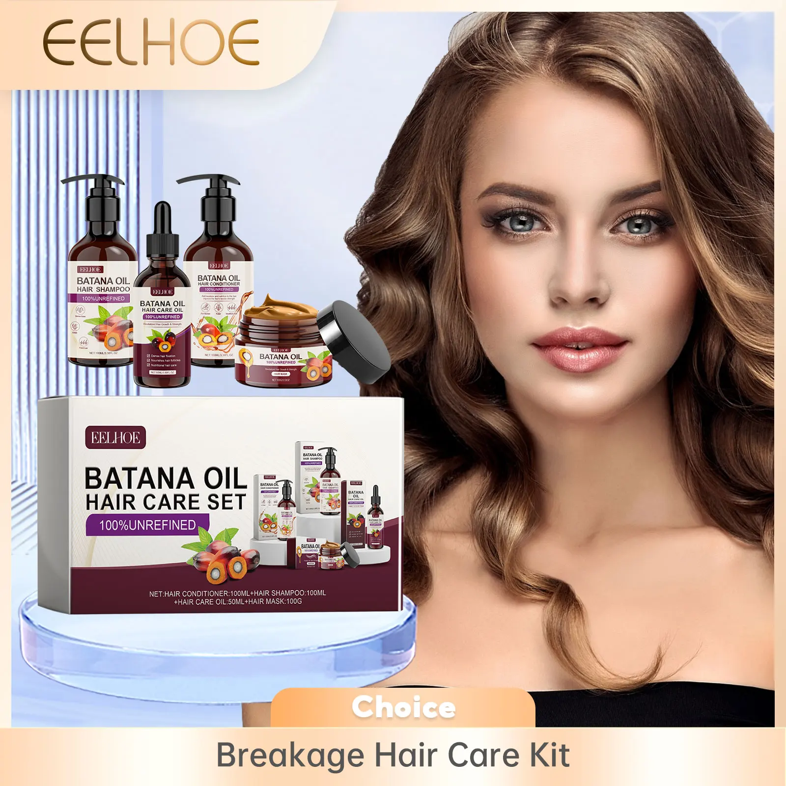 Keratin Treatment for Hair Moisturizing Collagen Hair Treatment Deep Repair Conditioning Batana Oil Anti Breakage Care Kit