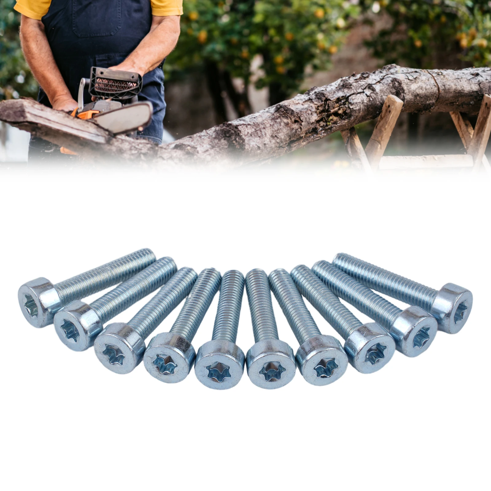 10PCS T27 Torx Screws MM 25MM Bolt Screw IS-M5x25 For Stihl 9022 341 1050 Trimmer Replacement Spare Parts Garden Power Tools