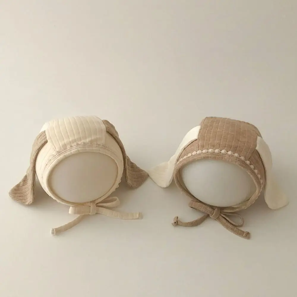 INS Cute Baby Ear Protection Hats Sweet Soft Newborn Beanie Hat Windproof Long Ear Baby Fetal Cap Winter