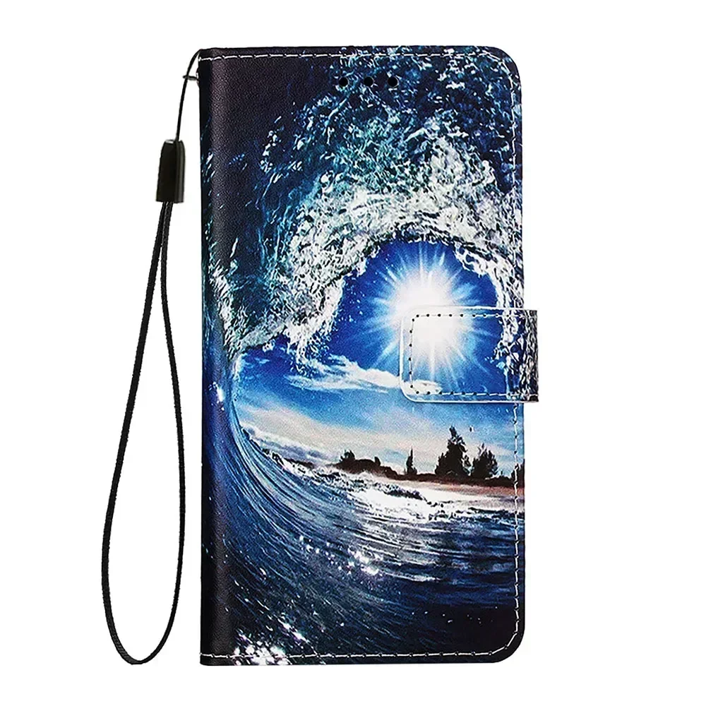 Colorful PU Leather Flip Wallet Phone Case with Card Holder