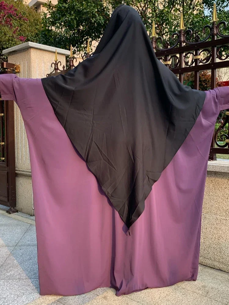 Ramadan Eid Butterfly Abaya with Zipper Front Plain Niqab Islam Muslim Prayer Clothes Abayas for Women Dubai Turkey Hijab Dress