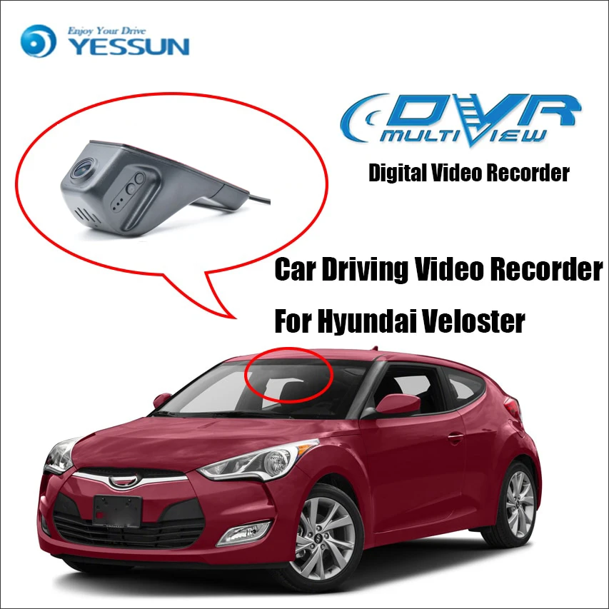 

YESSUN Car DVR Digital Video Recorder Front Camera Dash HD 1080P Not Reverse Parking Camera for Hyundai Veloster