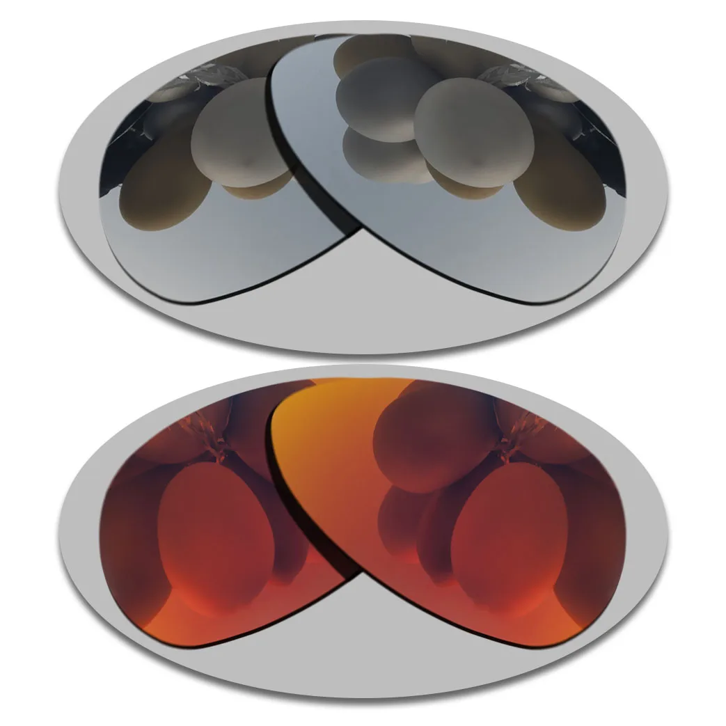Sostituzione Lenti Argento E Rosso Fuoco Per Occhiali Da Sole Polarizzati Oakley Crosshair S