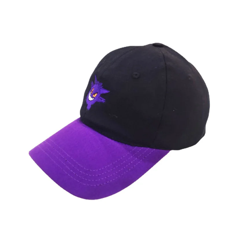 Pokemon Gengar Men's and Women's Adjustable Baseball Caps - Casual Anime Embroidered Cartoon Cotton Sun Hats for Adults - Unisex Visor Hats