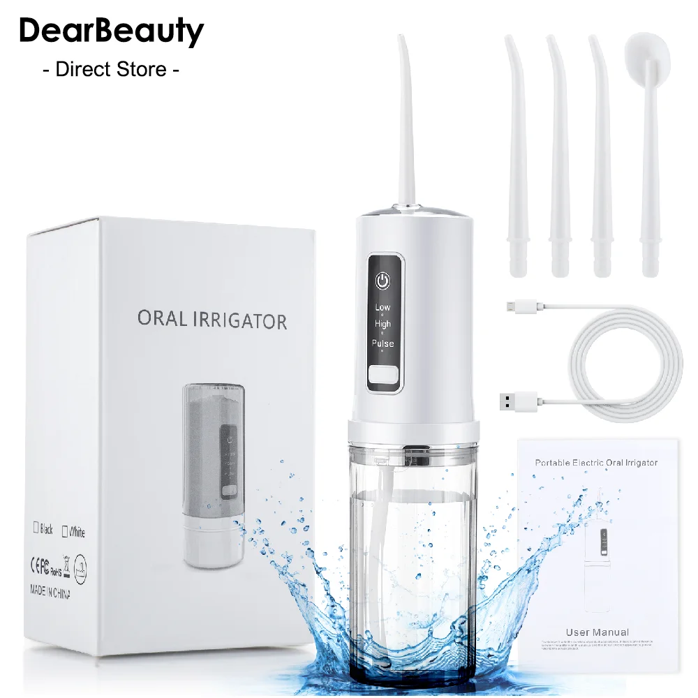 Portable Water Flossers 230ML Oral Irrigator Rechargeable Dental Floss 3 Modes IPX7 Waterproof Teeth Whitening Cleaner,oral irrigator,dental cleaner,water flosser
