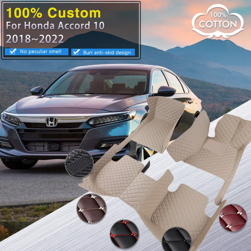 Автомобильные коврики для Honda Accord 10 10th CV1 CV2 CV3 2018 ~ 2022 автомобильные накладки на