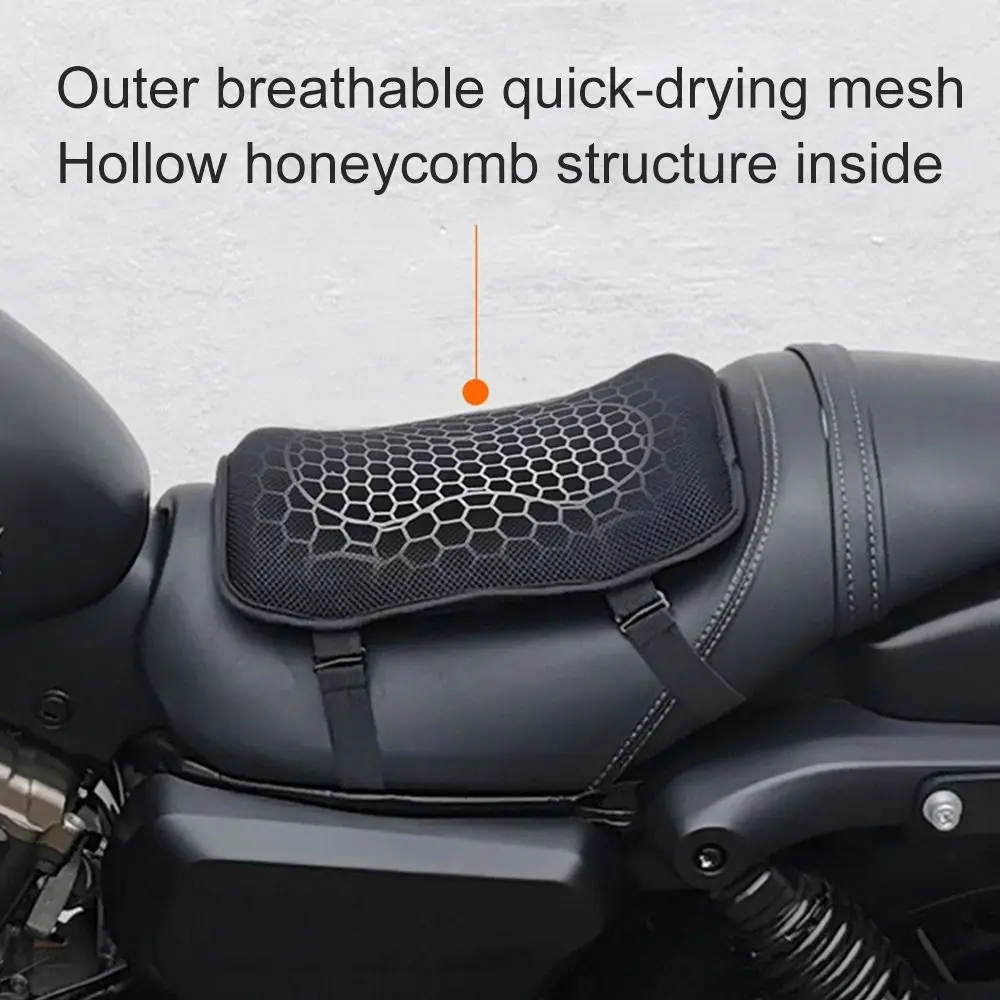 Mid Size Motorcycle Gel Pad with Breathable Mesh - SKWOOSH