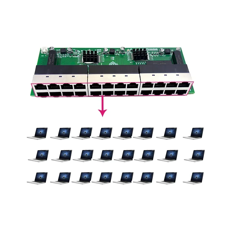 산업용 이더넷 스위치, RJ45 네트워크 스위치,  공장 공급, 24 포트, 10 Mbps, 100Mbps