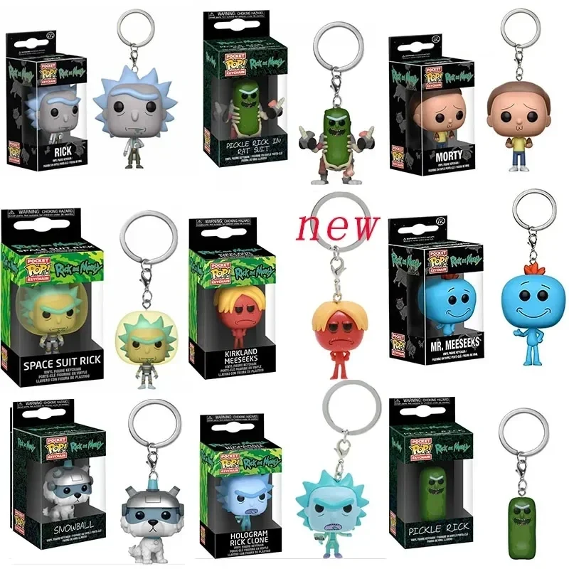 Funko Pop Death Crystal Morty Portachiavi Figura Giocattoli Krombopulos Rick Pickle Rick Et Morty Krimonland Meeseeks Bambole Portachiavi Giocattolo