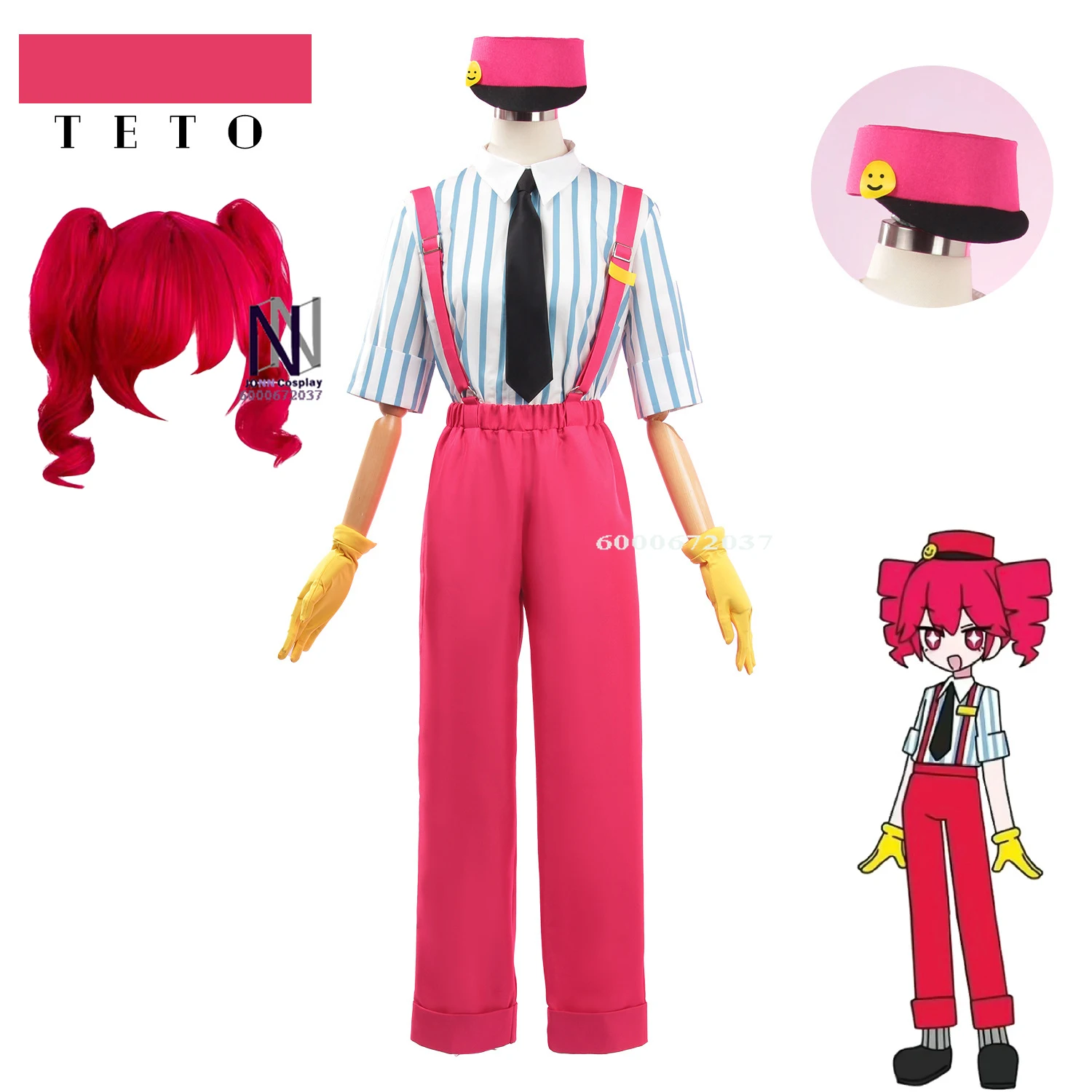 tedコスプレ Vtuber Synthesizer V Kasane Teto Outfits Uniform Adult
