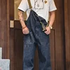 Maden Unisex Denim Overalls Vintage Jumpsuits Baggy Navy Deck Overalls For Female Male Wide-leg Oversize Jeans Couple Clothing 3