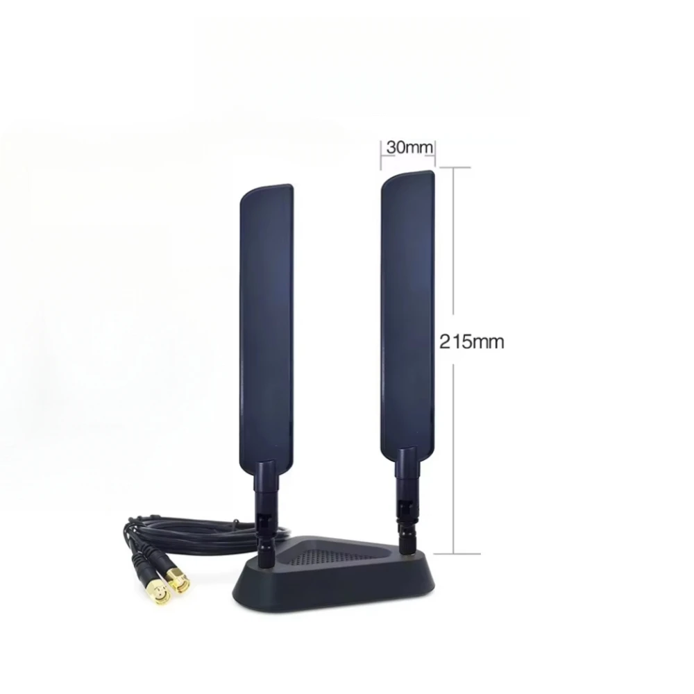 Wi-Fi 6E 듀얼 밴드 2.4GHz/5GHz 라우터 데스크탑 무선 어댑터(외부 전방향 안테나 포함) 자기 베이스 SMA 커넥터