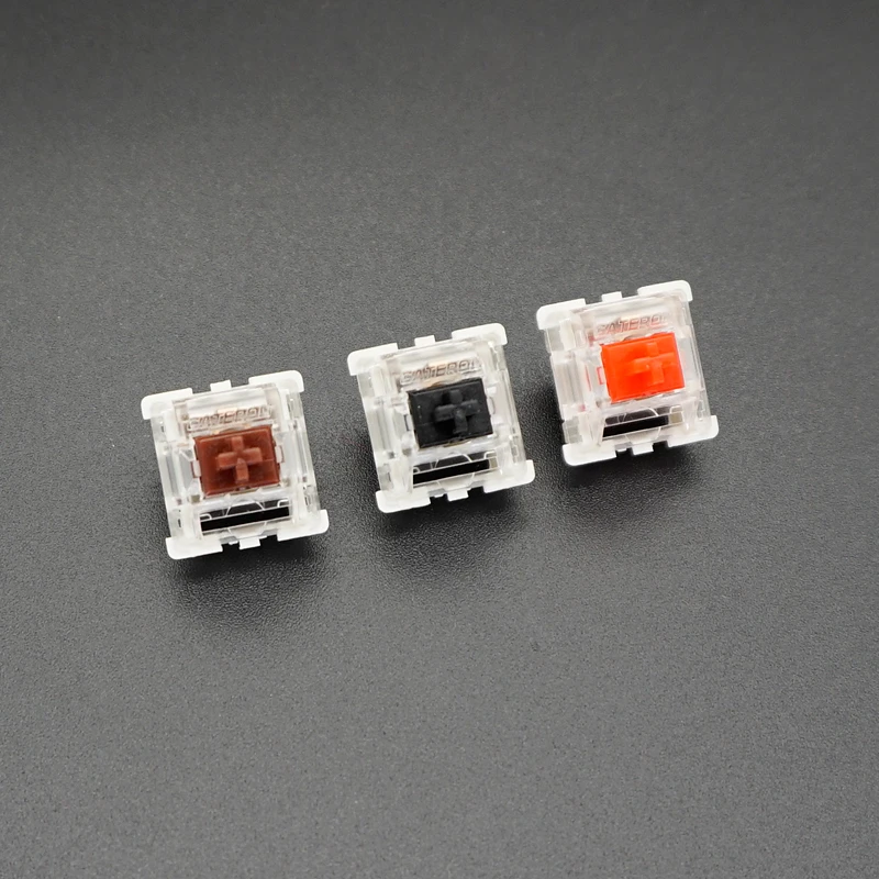 Gateron Mechanical Keyboard Silent Switch Black Red Brown 3pin Transparent Case Compatible RGB SMD LED Cherry Mx Kaih Outemu