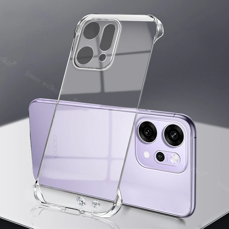 Frameless Slim Clear Hard Plastic Phone Case Cover