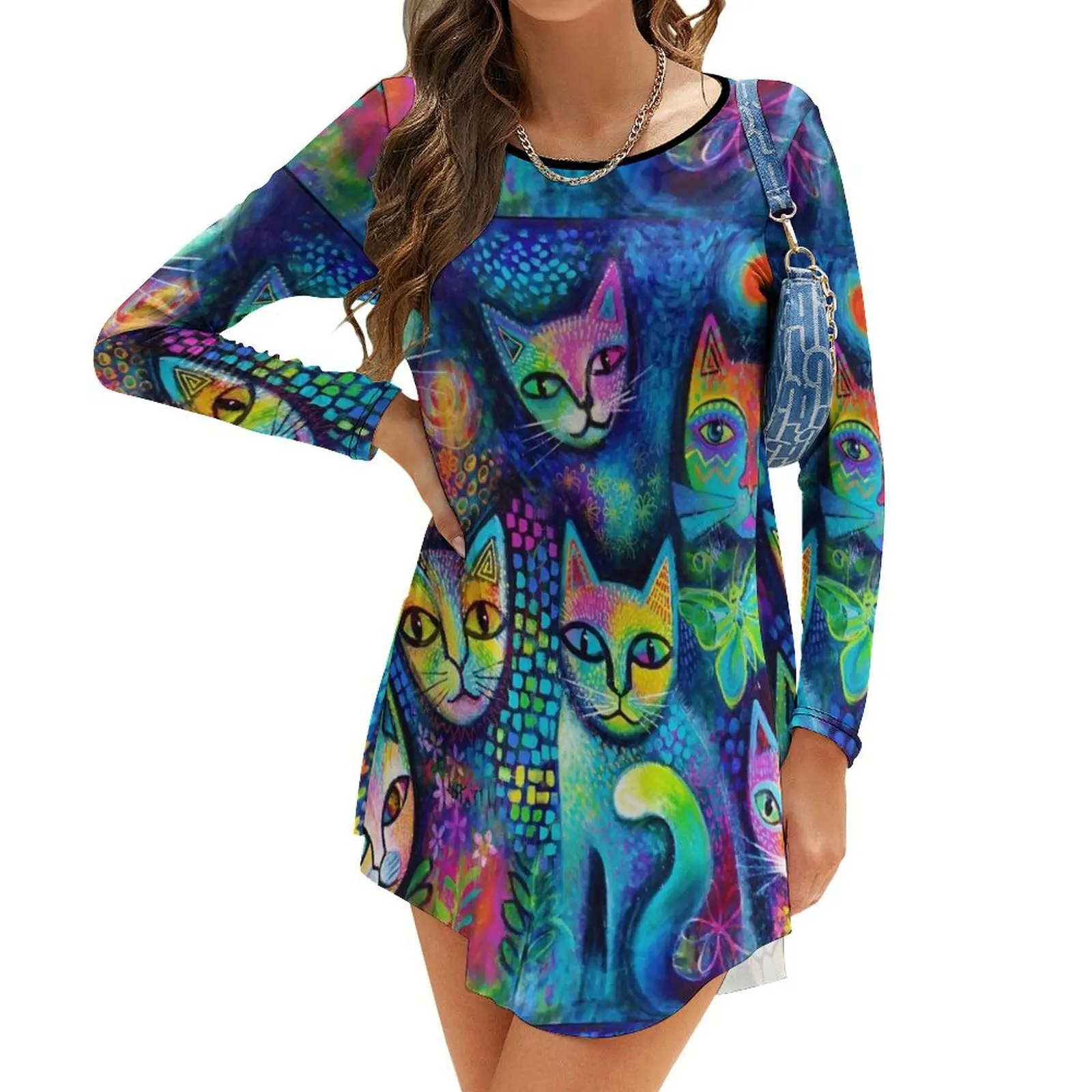 

Magicats Long-Sleeve Dress Women's dress birthday dress dresses for women 2024