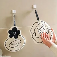 Bathroom NEW Double-thickness Hand Towel Home Convenient Hanging Quick-drying Absorbent Hand Towel Kitchen Foot Mat 1