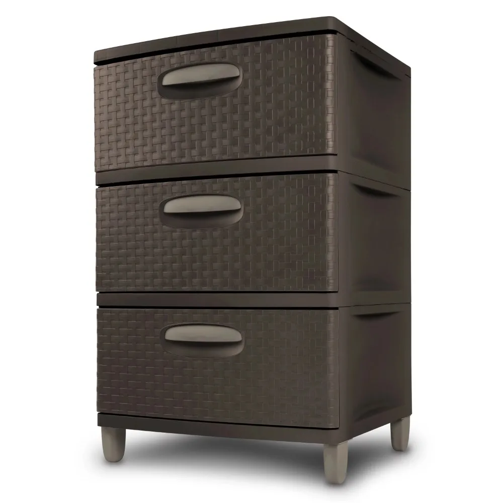 

Sterilite 3 Weave Drawer Unit Espresso，20.00 x 19.00 x 29.00 Inches