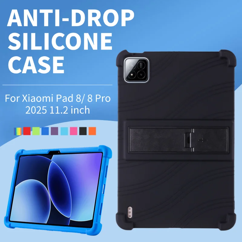 Premium Soft Silicone Stand Case Cover for 11.2-Inch Tablet with Adjustable Viewing Angles