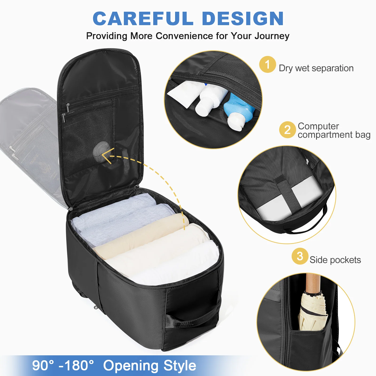40x20x25 Airline-Approved Carry-On Cabin Bag For Ryanair, Women & Men LaptopTravel Backpack, Hand Luggage Bag, School Backpack