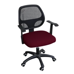 Elastic Spandex Office Armchair Slipcover Protector - 1PC (Burgundy)