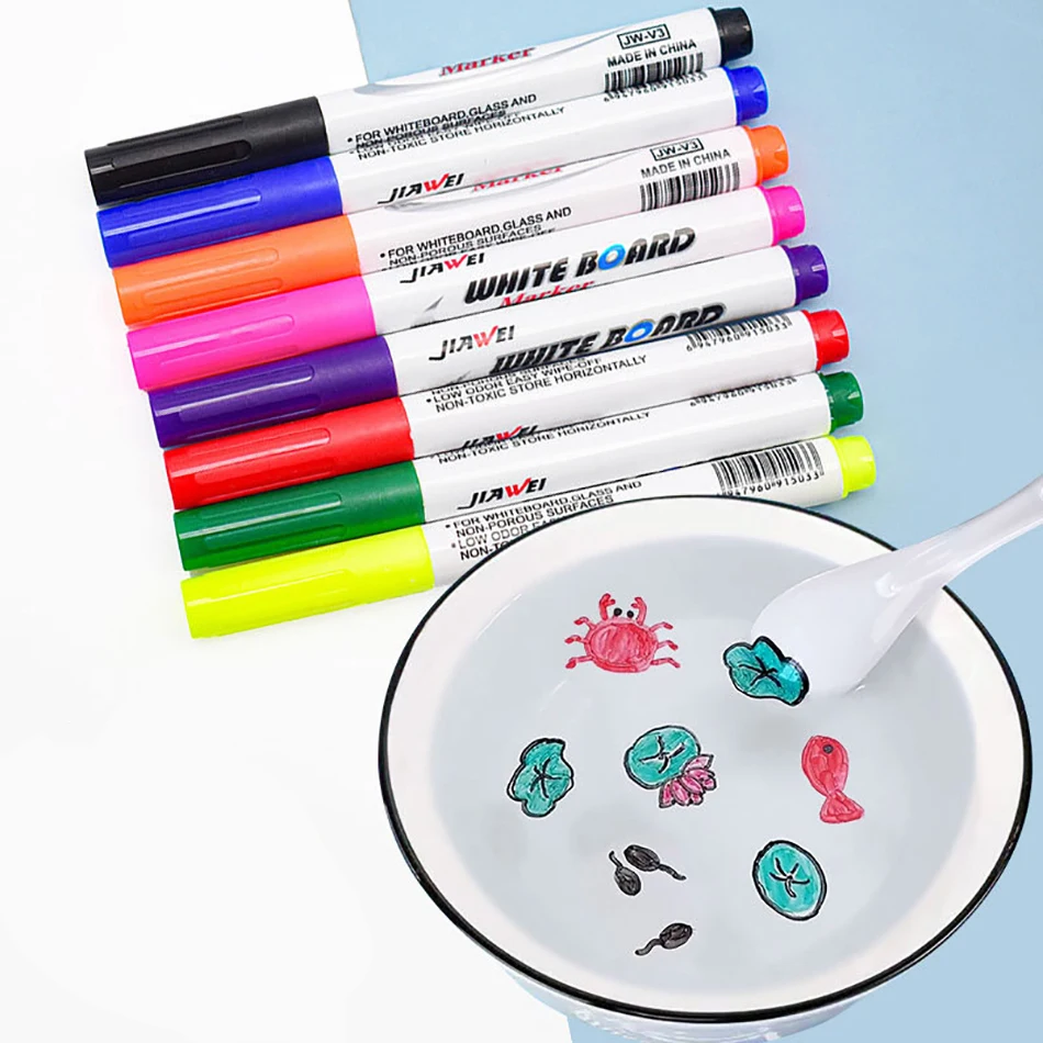 Magical Water Painting Whiteboard Pen Erasable Color Marker Water-based Dry Erase Blackboard Education Toy For Children |