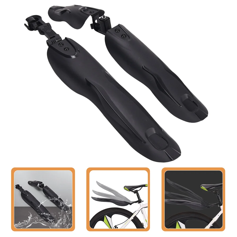 

2 Pcs Bicycle Rear Mud Guard Mountain Bike Flaps before and after Plastic