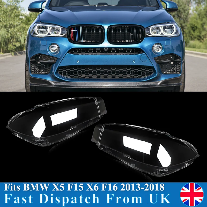 

Left+Right Front Headlight Cover Auto Headlamp Lampshade Lampcover Head Lamp light glass Lens Shell For BMW X5 X6 F15 F16 14-18