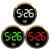 LED Car Dashboard Clock Digital Touch Screen Round Robust Construction Car Interior Clock Ornaments for Sedan Small Car RV 1