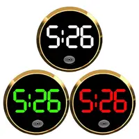 LED Car Dashboard Clock Digital Touch Screen Round Robust Construction Car Interior Clock Ornaments for Sedan Small Car RV 1