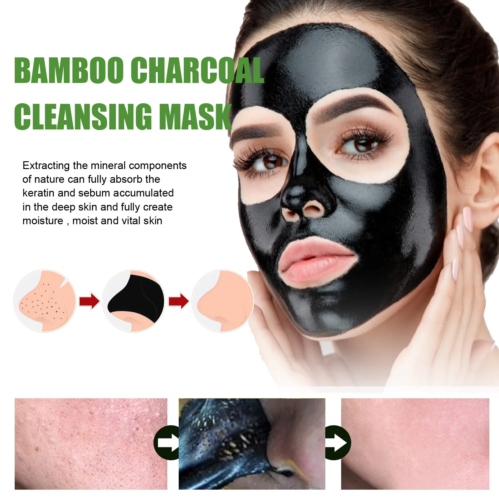 Nose Blackhead Remover Cream Peel Nasal Strips Deep Cleansing Shrink Pore Nose Black Dots Remove Stickers Skin Care Makeup 3