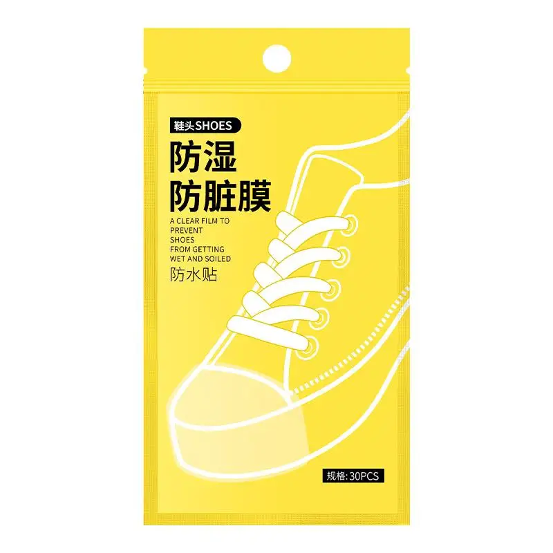 방수 신발 헤드 필름 먼지 방지 스티커 비 오는 날을 위한 투명 클린 패치 로우컷 유니버셜 신발 커버 야외용