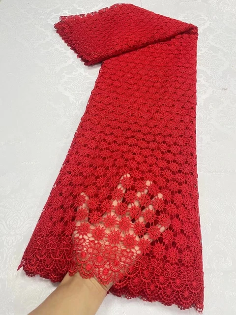 아프리카의 아름다움을 드러내는 고품질 나이지리아 레이스 원단