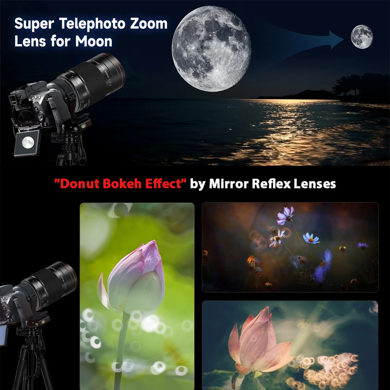 Optical Zoom Best Zoom Lens For Moon Photography Telephoto Lens