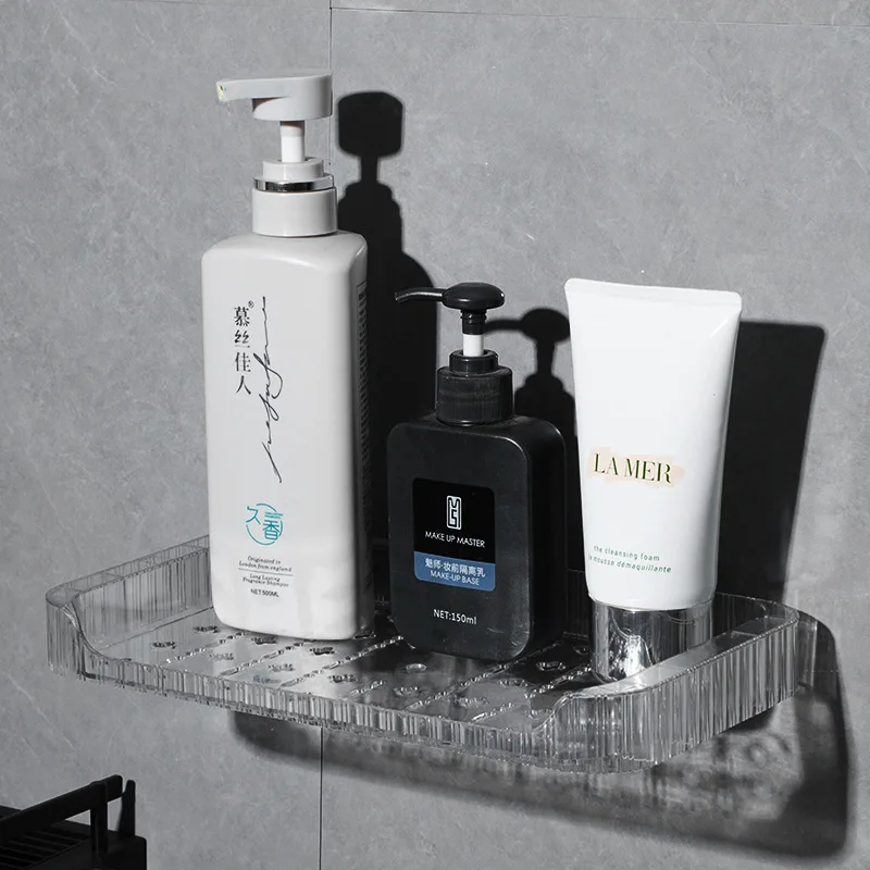 Acrylic bathroom non porous storage rack,bathroom kitchen storage rack,cosmetics and skincare wall mounted storage box rack 6
