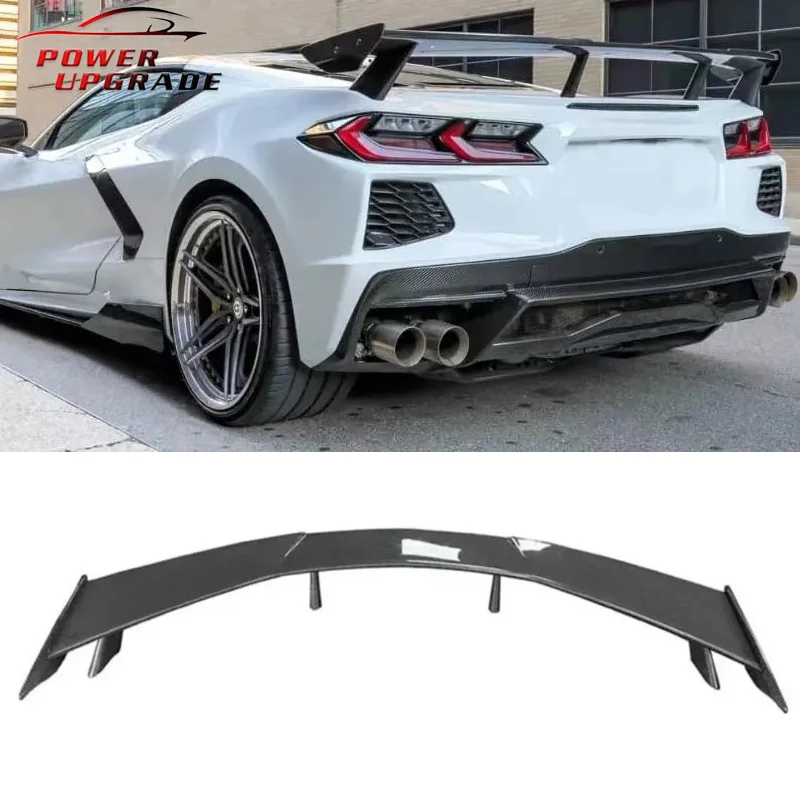 

C8 Carbon Fiber Body kit High Wing For Chevrolet Corvettes C8 Rrear Trunk Spoiler Wing
