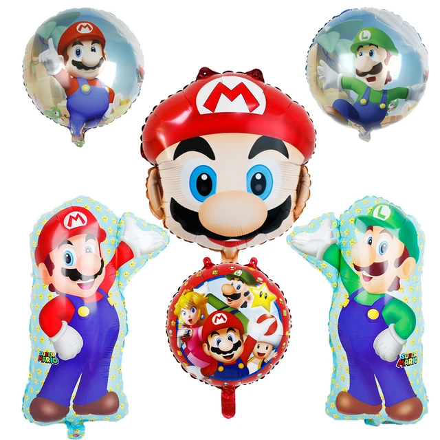 Super Mario Bros Anime Thème Fête D'anniversaire Décoration Fournitures  Anime Figures Mario Luigi Yoshi Dessin Animé Aluminium Film Ballons -  AliExpress