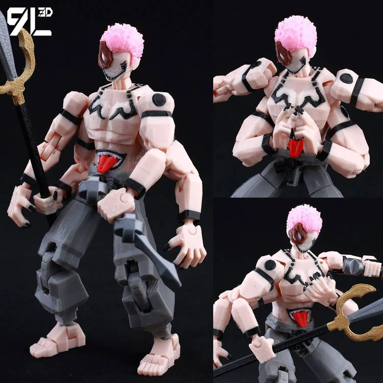 9LToyWodu Printed T13 LUCKY13 Nanami Kento Poseable Figure JJK