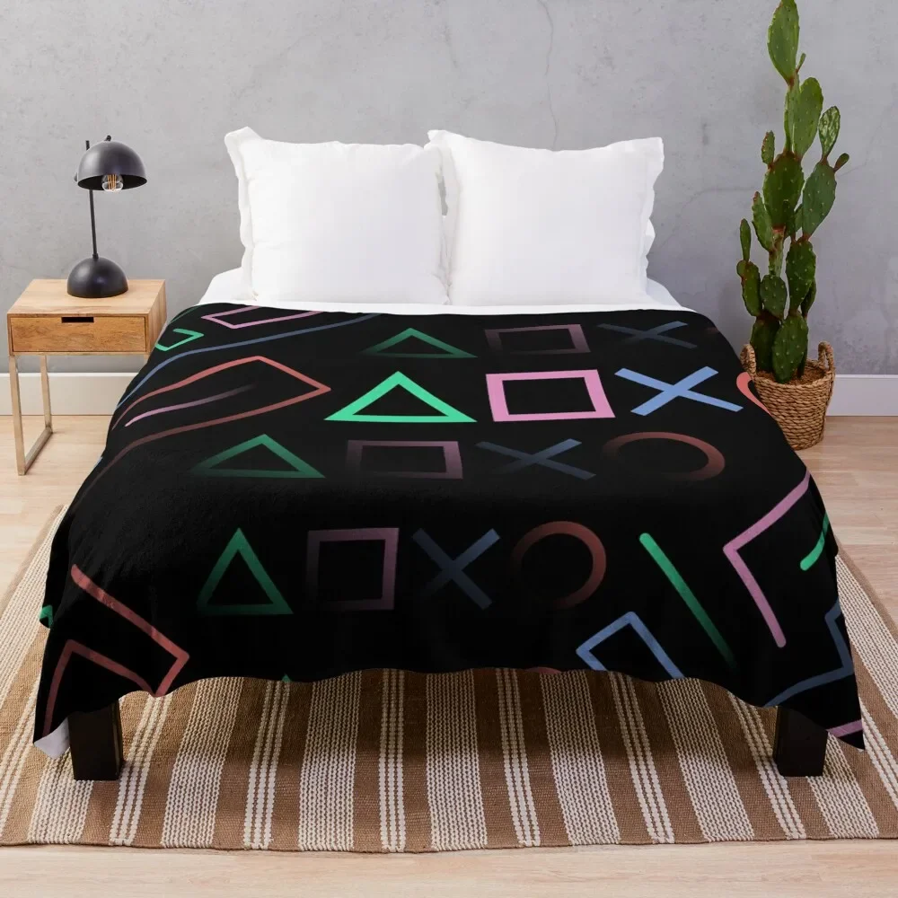 

Digital Classic Gamer Icons Pop Art Throw Blanket Soft Blanket Summer Bedding Blankets