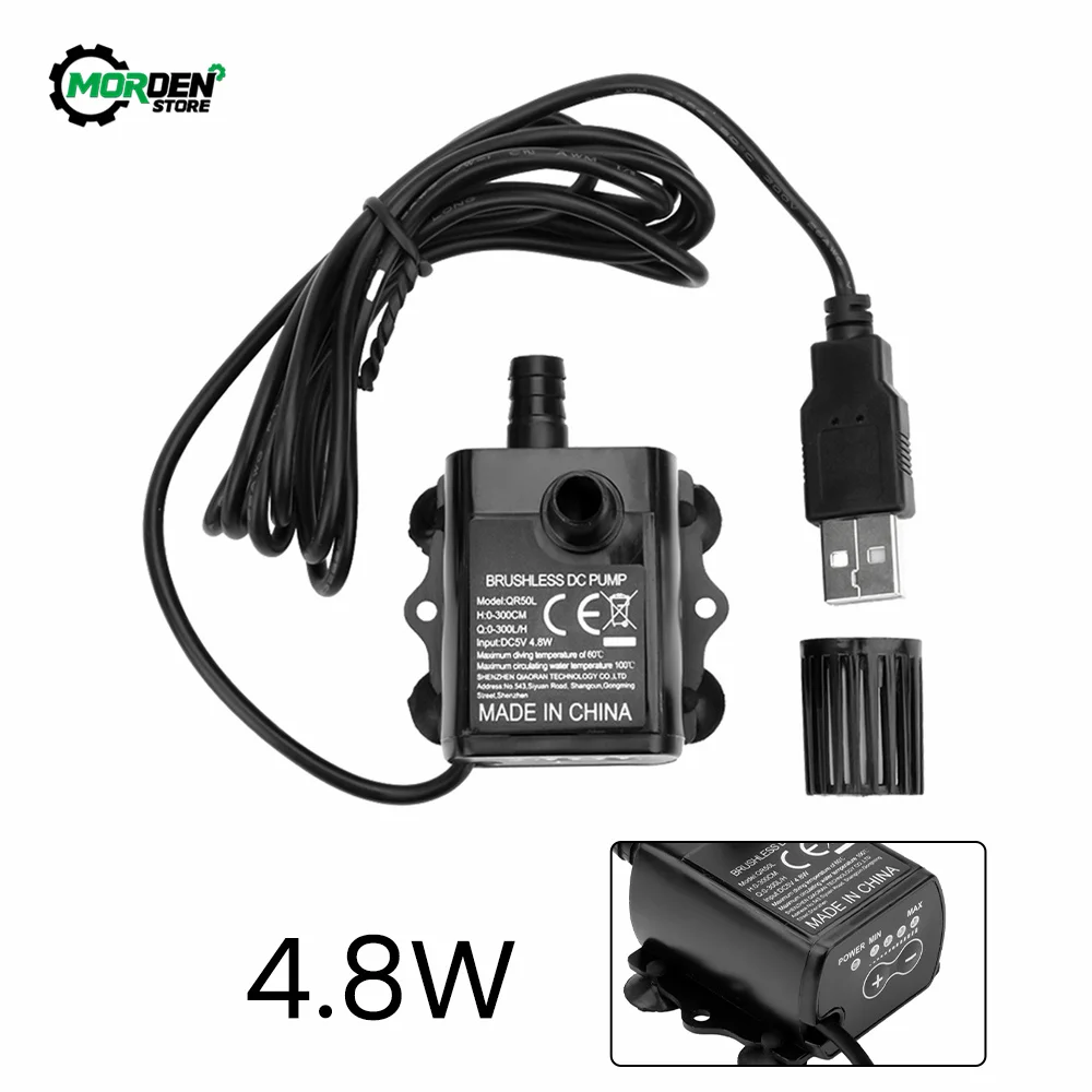 Water Pumps For Pond Garden Camping Supplies USB 5V 4.8W Ultra-quiet Mini Brushless Waterproof Submersible Fountain Aquarium water pump fish tank oxygen pump aquarium water pump fish tank pump