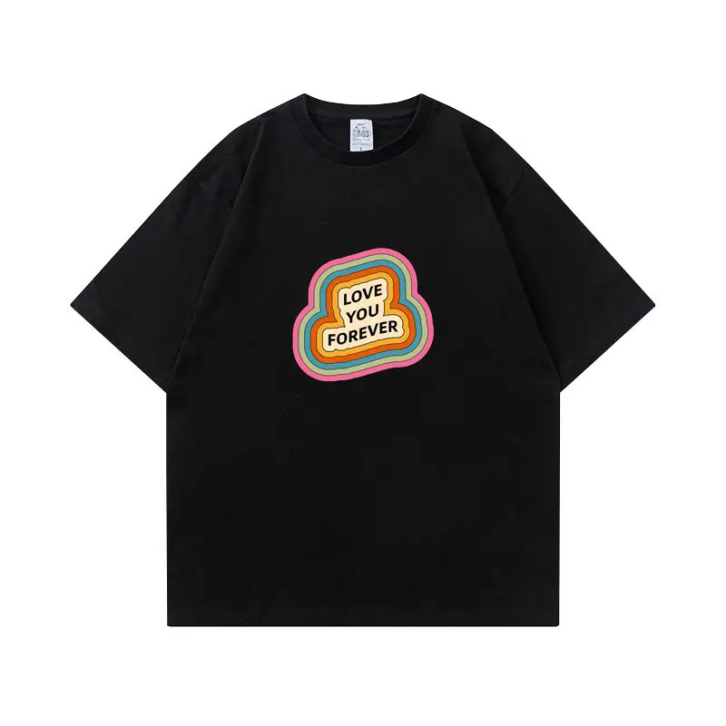 

Heavy American shortsleeved T-shirt for men and women loose and versatile new popular trendy brand design half-sleeved emo y2k