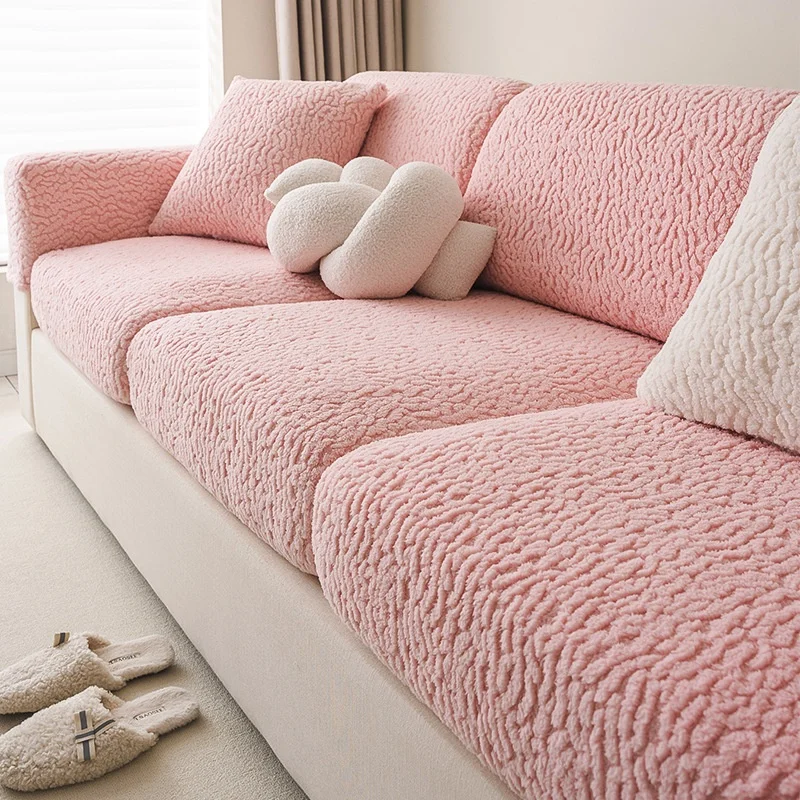 Thickened Velvet Cushion Cover Jacquard Sofa Seat Covers L