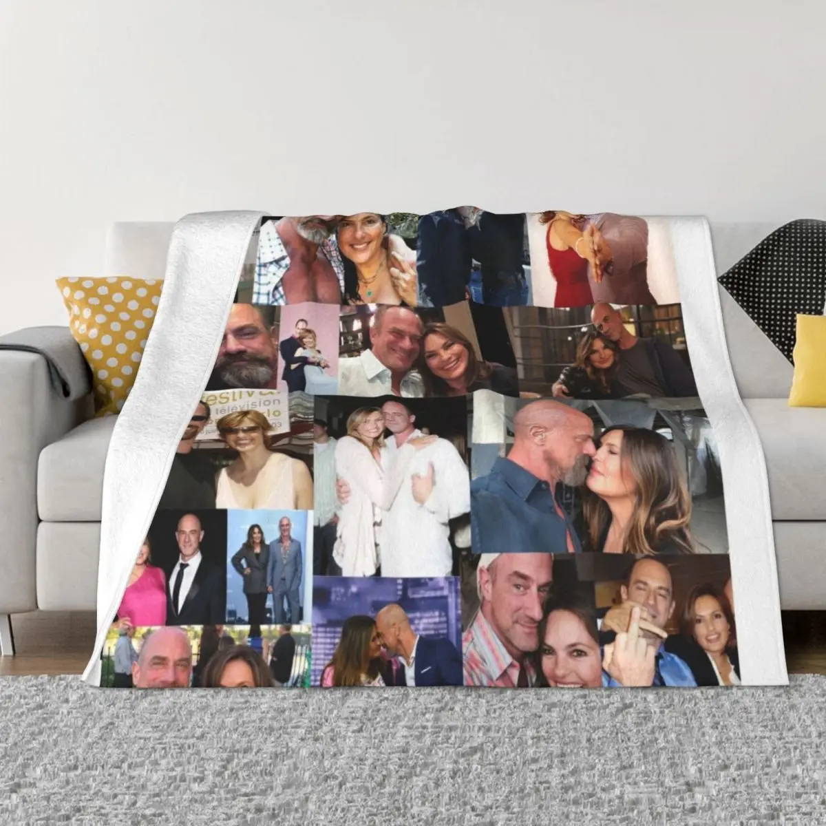 

Chris Meloni and Mariska Hargitay Throw Blanket Large Blanket Flannels Blanket Blanket For Decorative Sofa