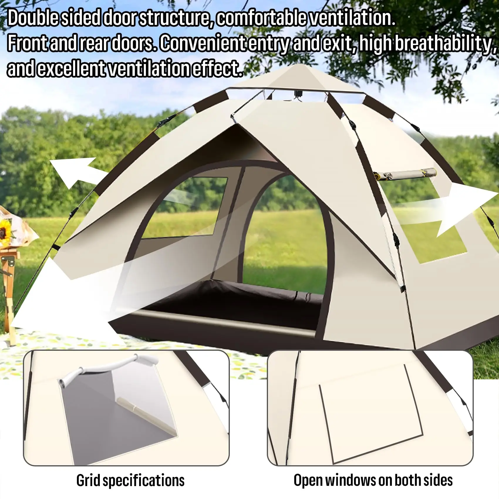 Camping Tent Portable Outdoor Folding Automatic Waterproof Quick Opening Beach Picnic Barbecue