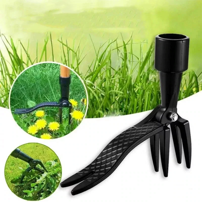 1PCS Weeding Head Replacement Claw Foot Pedal Weed Puller Stand Up Gardening Digging Weeder Alone Root Remover And Alone Handle 2