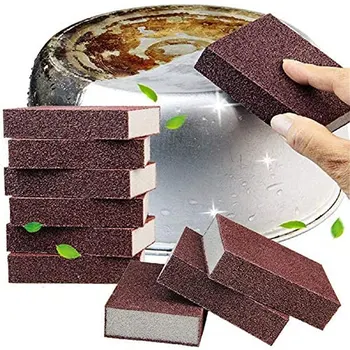 1/2/4Pcs Magic Sponge Eraser Kitchen Cooktop Carborundum Rust Remover Cleaning Brush Dish Pot  Descaling Sponge Clean Tools 1