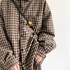 2024 Japanese Harajuku Mens Set Checkered Pockets Fashion Shirt+Trendy Straight Leg Trousers 2-pcs Spring College Casual Suit 5