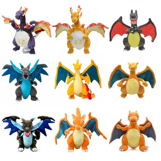 18 estilos brilhante charizard brinquedos de pelúcia pokemon mega evolução  x & y charizard macio animais de pelúcia brinquedo boneca presente para  crianças - AliExpress