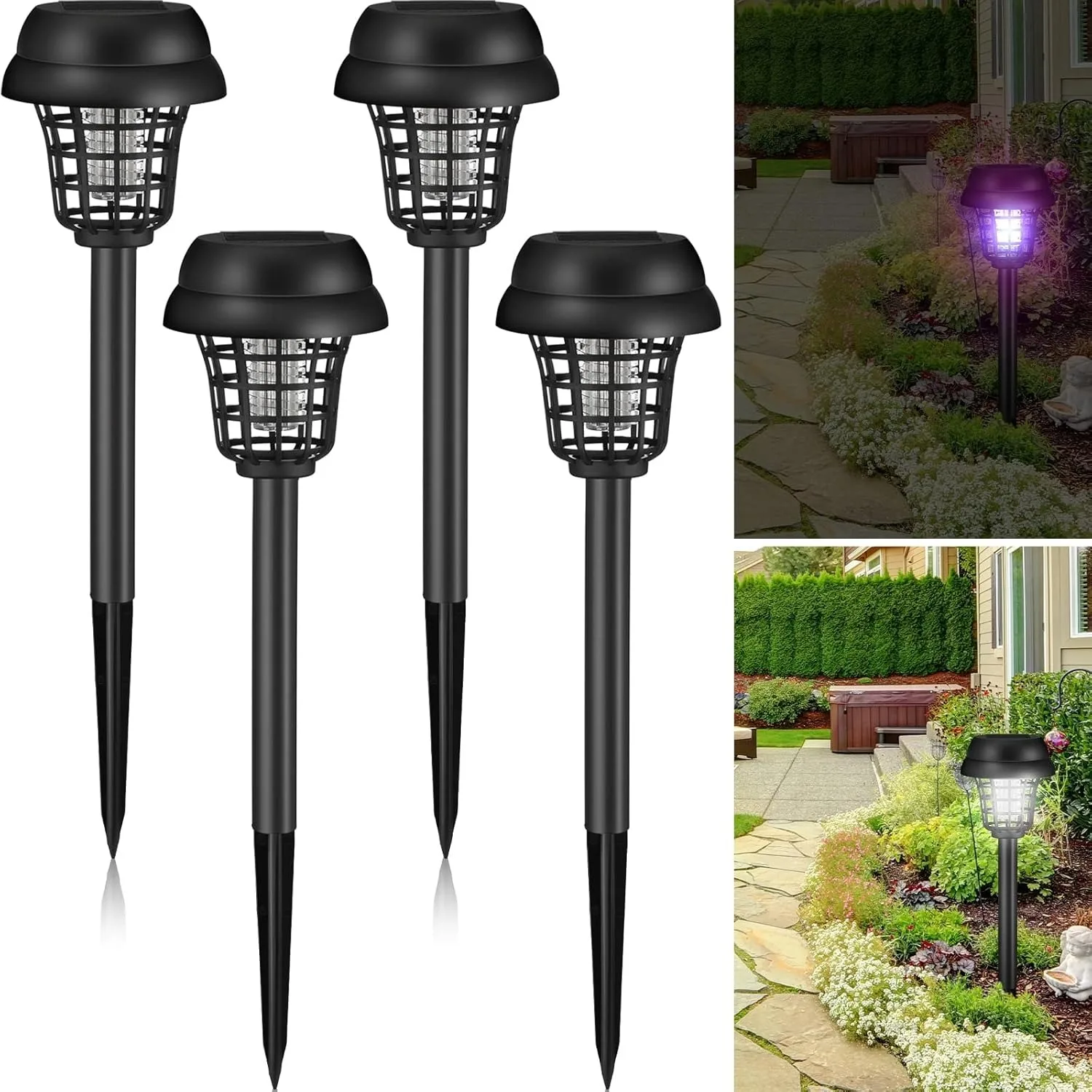 JOYINLED 2/4 Pcs 태양열 버그 재퍼 방수 야외 모기 킬러 퇴치 램프 ..