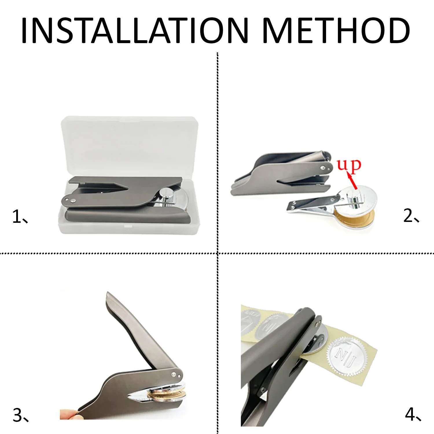 책 양각 스탬프 로고 맞춤 청첩장 맞춤형 Embosser 인감 맞춤형 서명 엠보싱 사용자 정의