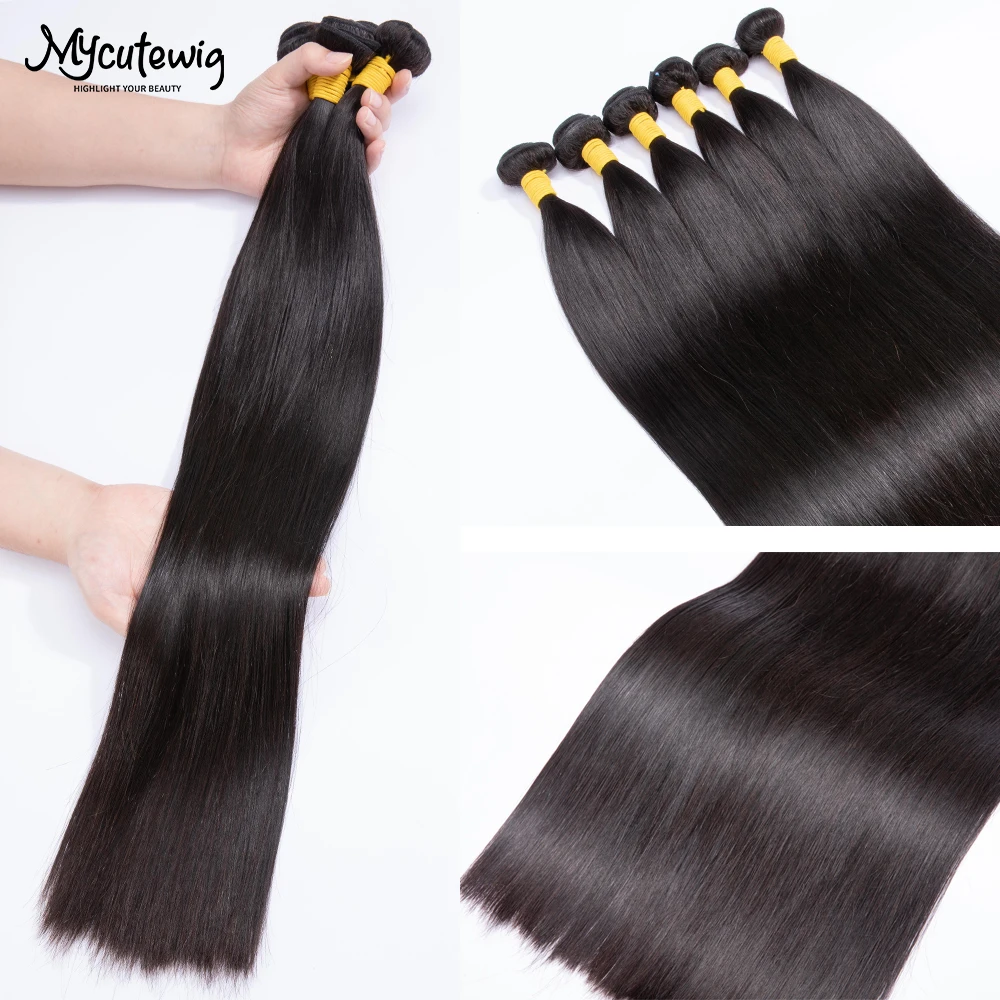 Straight 28 30 32Inch Remy Brazilian Tissage Hair Weave Human Hair Bundles Straight Hair Natural Color 100% Human Hair Extension